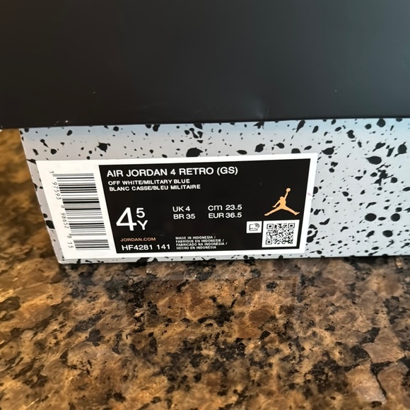 Air Jordan retro 4 Military blue Sneakers Womens 7 or 4.5 Youth EUC - Picture 12 of 17